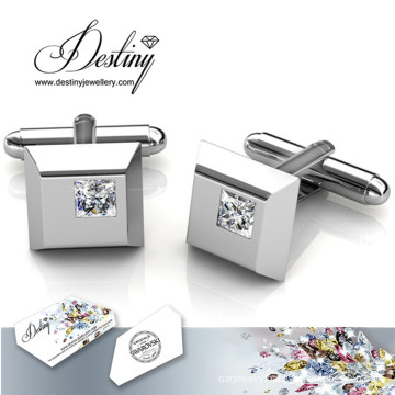 Destiny jewellery Crystal From Swarovski Square Cufflinks